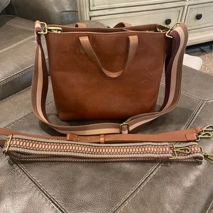 GUC Madewell leather zip top crossbody
